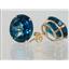 14k Gold Post Earrings, London Blue Topaz, E202