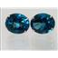 14k Gold Post Earrings, London Blue Topaz, E202