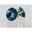 14k Gold Post Earrings, London Blue Topaz, E202