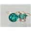 14k Gold Leverback Earrings, Paraiba Topaz, E217