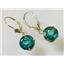 14k Gold Leverback Earrings, Paraiba Topaz, E217