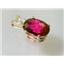P018, Crimson Topaz 14k Gold Pendant