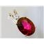 P018, Crimson Topaz 14k Gold Pendant