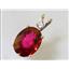 P018, Crimson Topaz 14k Gold Pendant