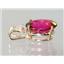 P018, Crimson Topaz 14k Gold Pendant
