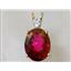 P018, Crimson Topaz 14k Gold Pendant