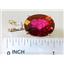 P018, Crimson Topaz 14k Gold Pendant