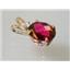 P021, Crimson Topaz 14k Gold Pendants