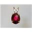 P021, Crimson Topaz 14k Gold Pendants