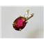 P021, Crimson Topaz 14k Gold Pendants