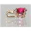P021, Crimson Topaz 14k Gold Pendants