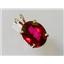 P040, Crimson Topaz 14k Gold Pendant