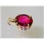 P040, Crimson Topaz 14k Gold Pendant