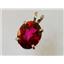 P040, Crimson Topaz 14k Gold Pendant