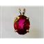 P040, Crimson Topaz 14k Gold Pendant