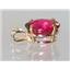 P040, Crimson Topaz 14k Gold Pendant