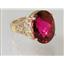 10K, 14K or 18K Gold Ladies Ring, Crimson Fire Topaz, R049