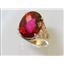10K, 14K or 18K Gold Ladies Ring, Crimson Fire Topaz, R049