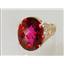 10K, 14K or 18K Gold Ladies Ring, Crimson Fire Topaz, R049