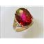 10K, 14K or 18K Gold Ladies Ring, Crimson Fire Topaz, R049