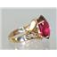 10K, 14K or 18K Gold Ladies Ring, Crimson Fire Topaz, R049