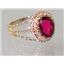 10K, 14K or 18K Gold Ladies Ring, Crimson Fire Topaz, R070