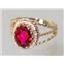 10K, 14K or 18K Gold Ladies Ring, Crimson Fire Topaz, R070