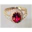 10K, 14K or 18K Gold Ladies Ring, Crimson Fire Topaz, R070