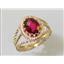 10K, 14K or 18K Gold Ladies Ring, Crimson Fire Topaz, R070