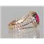10K, 14K or 18K Gold Ladies Ring, Crimson Fire Topaz, R070