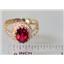 10K, 14K or 18K Gold Ladies Ring, Crimson Fire Topaz, R070