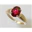 10K, 14K or 18K Gold Ladies Ring, Crimson Fire Topaz, R058