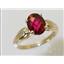 10K, 14K or 18K Gold Ladies Ring, Crimson Fire Topaz, R058