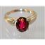 10K, 14K or 18K Gold Ladies Ring, Crimson Fire Topaz, R058