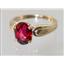10K, 14K or 18K Gold Ladies Ring, Crimson Fire Topaz, R058