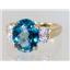 10K, 14K or 18K Gold Ladies Ring, Neptune Garden Topaz, R123