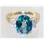 10K, 14K or 18K Gold Ladies Ring, Neptune Garden Topaz, R123