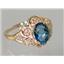 10K, 14K or 18K Gold Ladies Ring, Neptune Garden Topaz , R125
