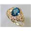 10K, 14K or 18K Gold Ladies Ring, Neptune Garden Topaz , R125