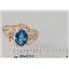 10K, 14K or 18K Gold Ladies Ring, Neptune Garden Topaz , R125