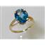 10K, 14K or 18K Gold Ladies Ring, Neptune Garden Topaz, R132