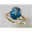 10K, 14K or 18K Gold Ladies Ring, Neptune Garden Topaz, R132