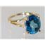 10K, 14K or 18K Gold Ladies Ring, Neptune Garden Topaz, R132