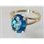 10K, 14K or 18K Gold Ladies Ring, Neptune Garden Topaz, R132
