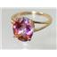 10K, 14K or 18K Gold Ladies Ring, Twilight Fire Topaz, R132