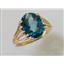10K, 14K or 18K Gold Ladies Ring, Neptune Garden Topaz, R280