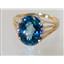 10K, 14K or 18K Gold Ladies Ring, Neptune Garden Topaz, R280