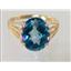10K, 14K or 18K Gold Ladies Ring, Neptune Garden Topaz, R280