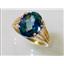 10K, 14K or 18K Gold Ladies Ring, Neptune Garden Topaz, R280