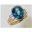 10K, 14K or 18K Gold Ladies Ring, Neptune Garden Topaz, R244